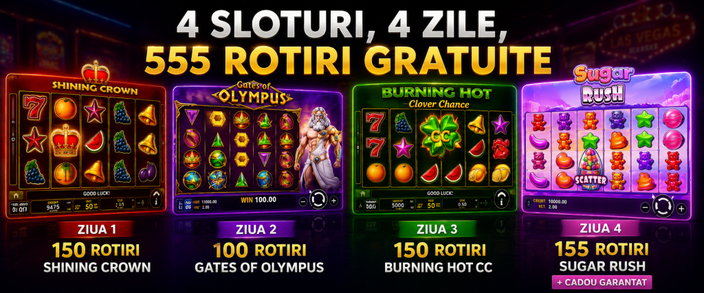 4 sloturi cu rotiri gratuite fara depunere Las Vegas