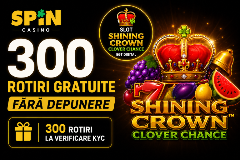 Spin Casino 300 rotiri gratuite fara depunere la inregistrare