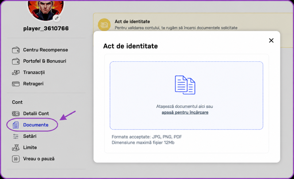 validare cont winner
